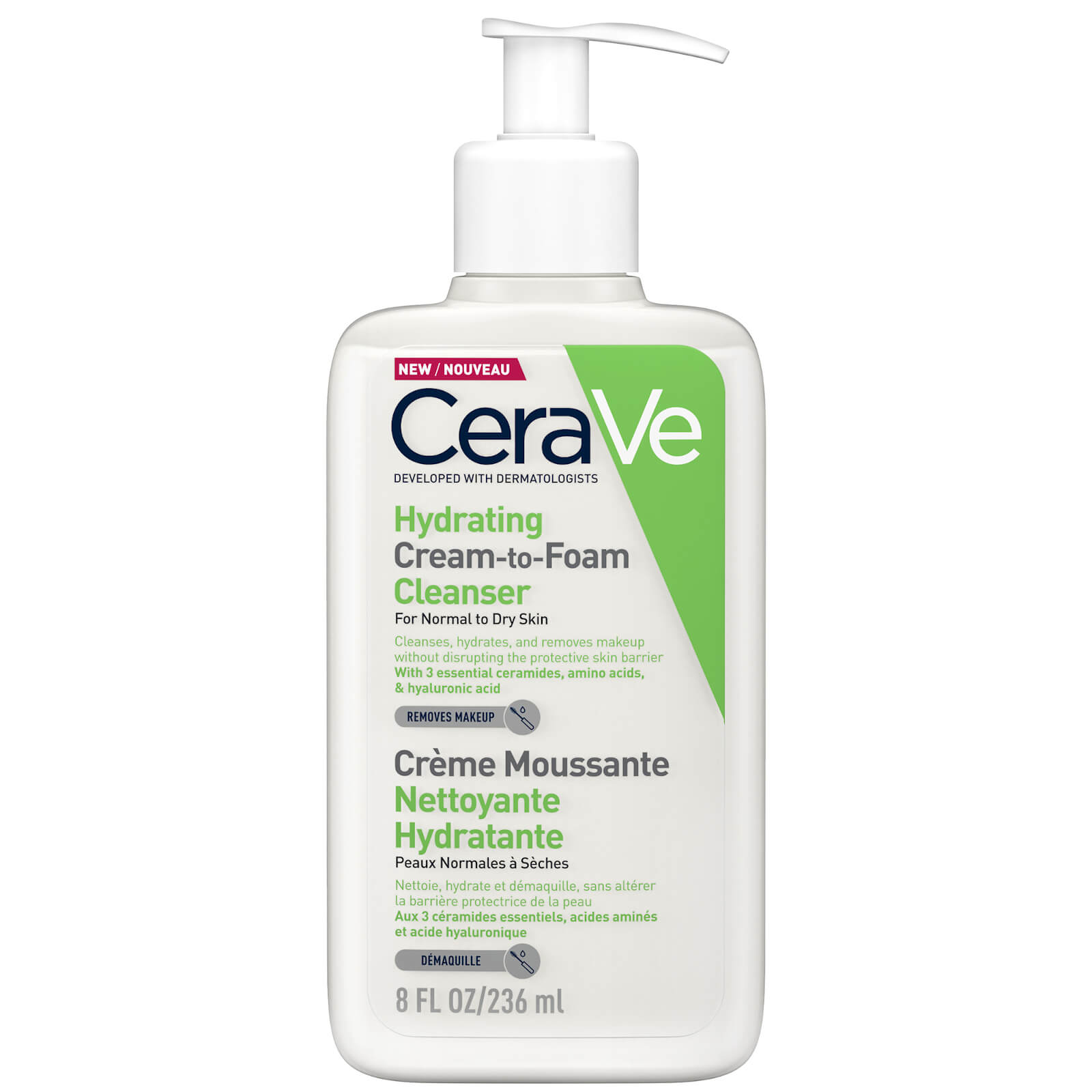 CeraVe Hydrating-Cream-To-Foam Cleanser