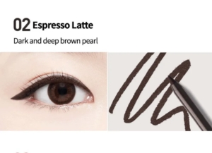 MACQUEEN - The Big Waterproof Pencil Gel Liner - 10 Colors [#02 Espresso Latte] MARRON FONCE – Image 2