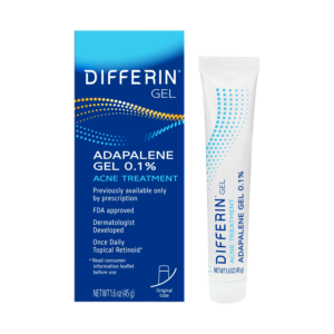 DIFFERIN  0.1% Adapalene Acne Treatment Gel, 1.6 oz (45g) cure 3 mois