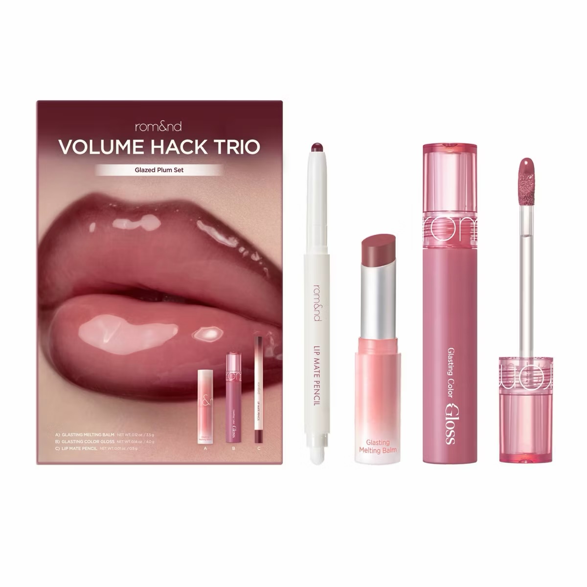 img_5651 romand - Volume Hack Trio - Trio lèvres repulpant GLAZED PLUM SET – Image 1